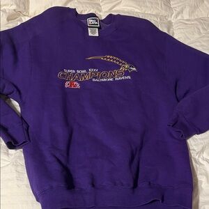 Pro Player Purple Baltimore Ravens Champions Crewneck Sweater